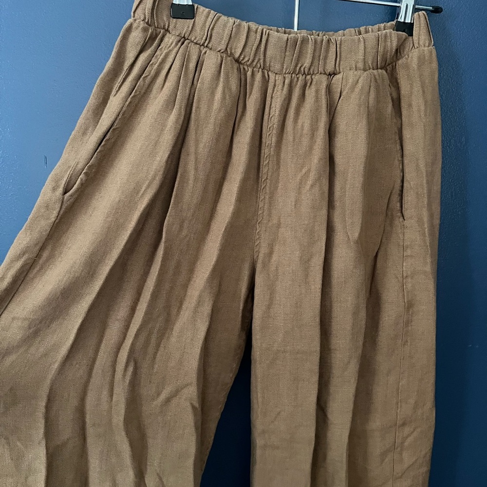 Women’s Linen Tan Pants